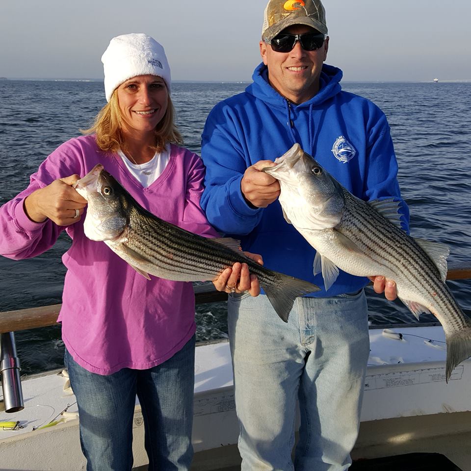 Striped Bass fishing- Kent Island MD-Captain Brandon Moore Chasin Tail Charters 108 Talbot Rd Stevensville MD 21666 captain@chasintailch.com www.chasintailch.com